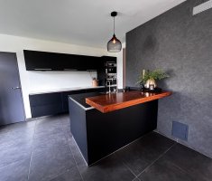 Zwart & hout keukenwrap