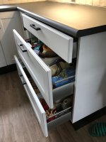 Satijn wit keukenwrap