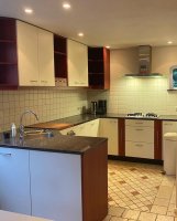 Zwart hout-look keukenwrap
