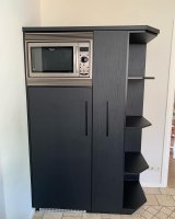 Zwart hout-look keukenwrap