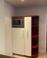 Zwart hout-look keukenwrap