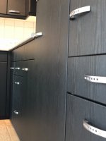 Zwart hout-look keukenwrap
