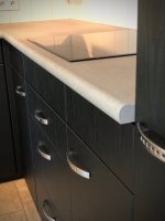 Zwart hout-look keukenwrap
