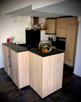 Hout-look keuken keukenwrap