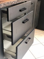 Zwart hout-look keukenwrap