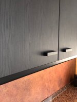 Zwart hout-look keukenwrap